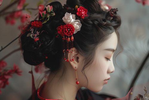 古装仙女盘发教程视频,打造古典美人的华丽发饰